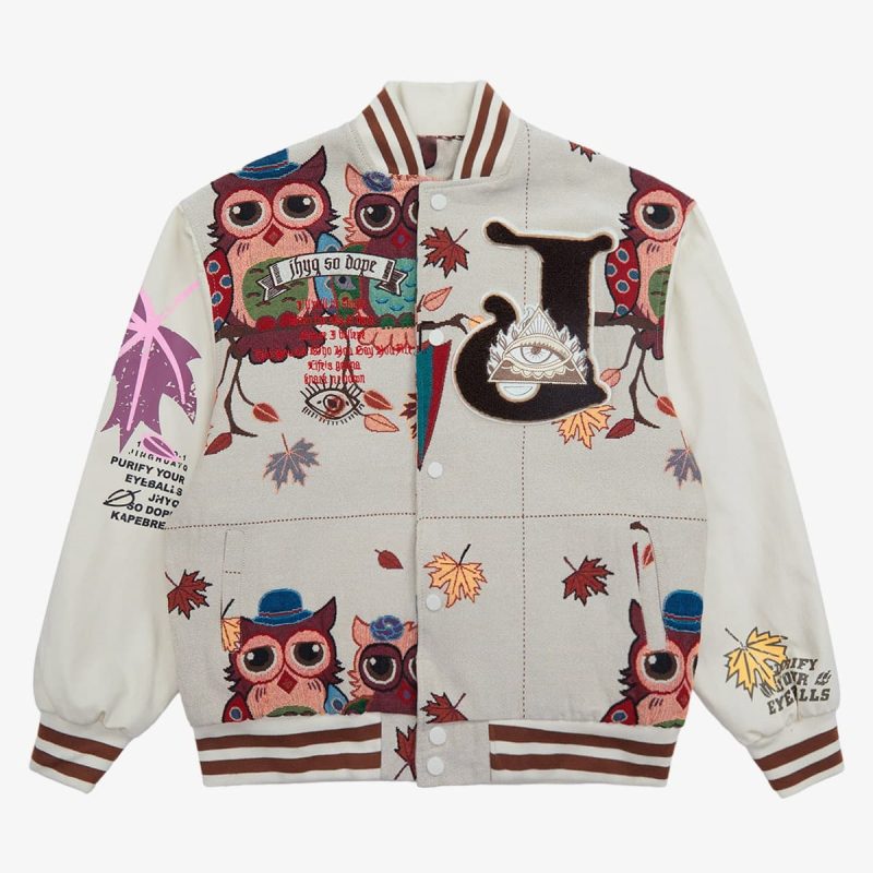 Thesupermade Owl Patch Embroidered Baseball Jersey
