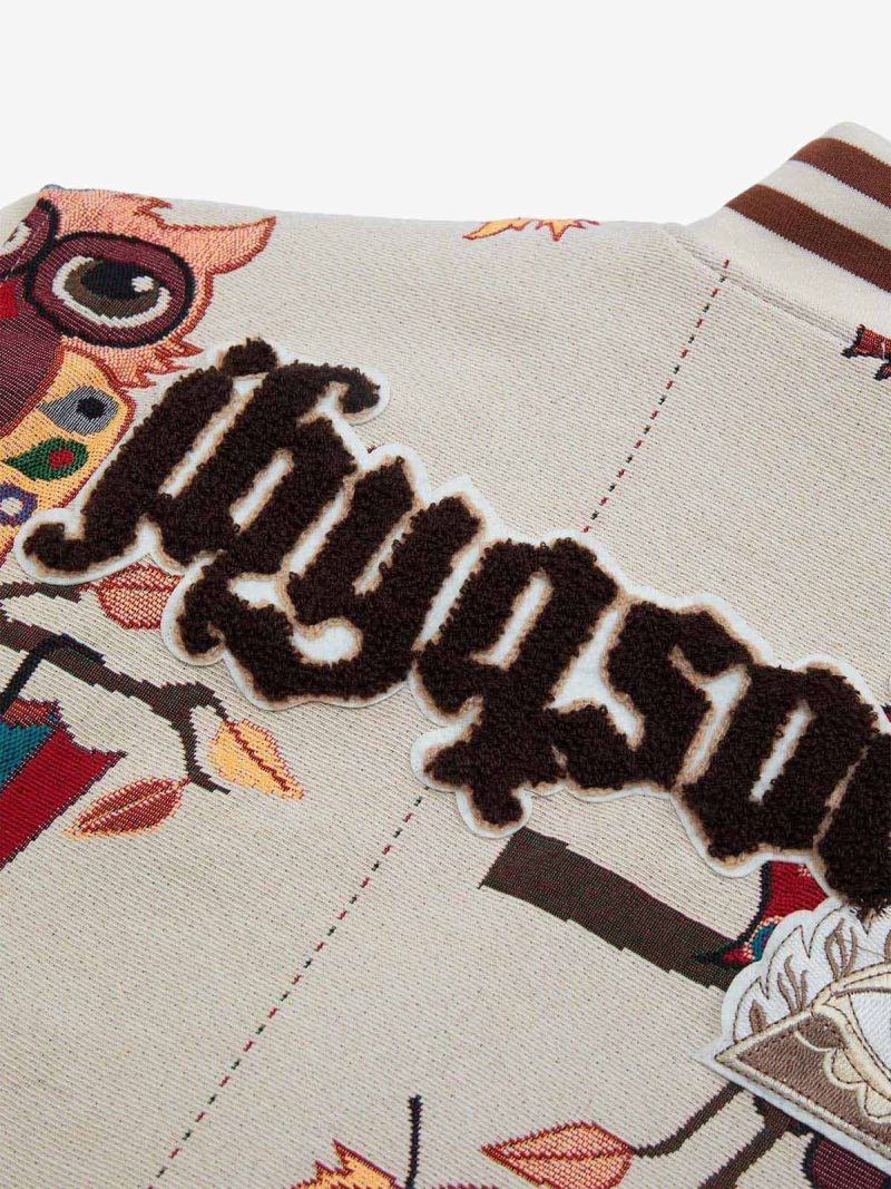 Thesupermade Owl Patch Embroidered Baseball Jersey