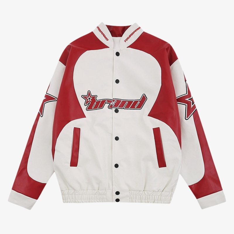 Thesupermade American Vintage Colorblock Leather Jacket - 1728