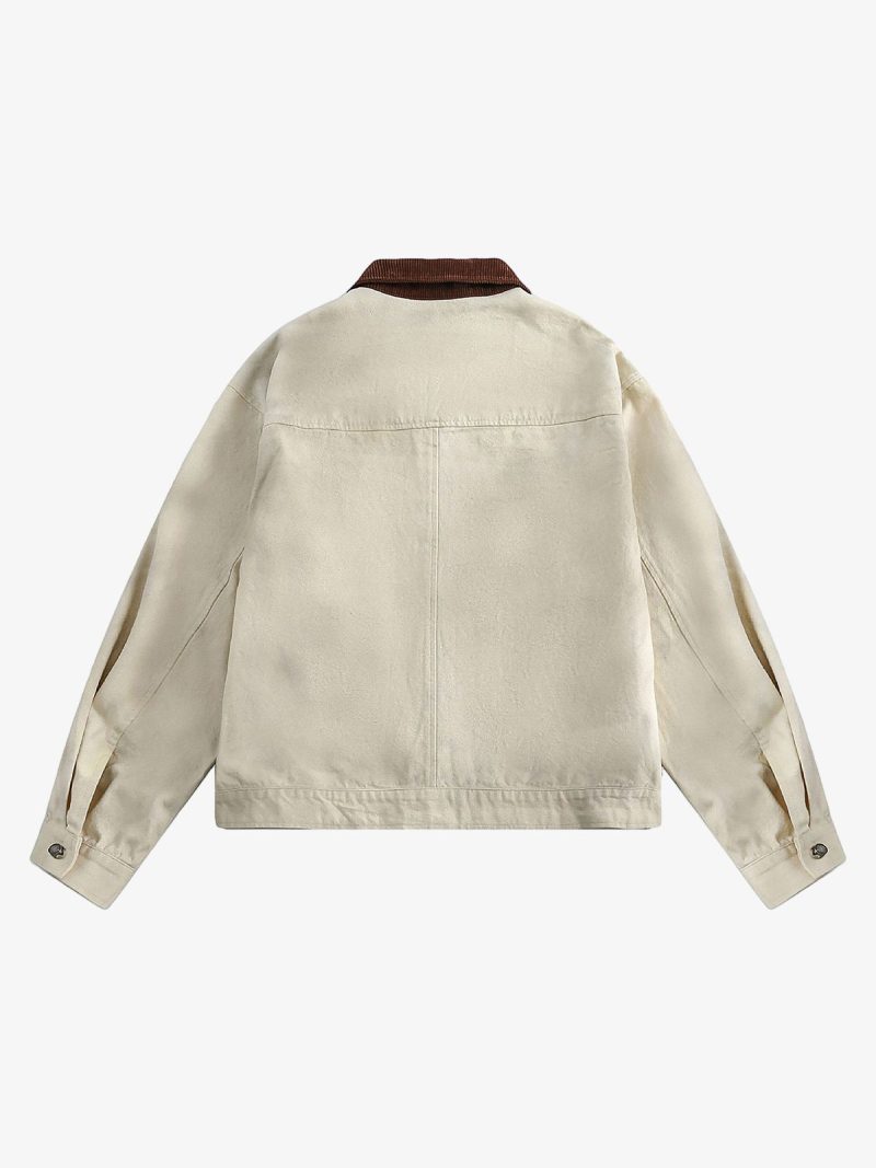 Thesupermade Retro Washed Distressed Graffiti Patchwork Jacket - 1986